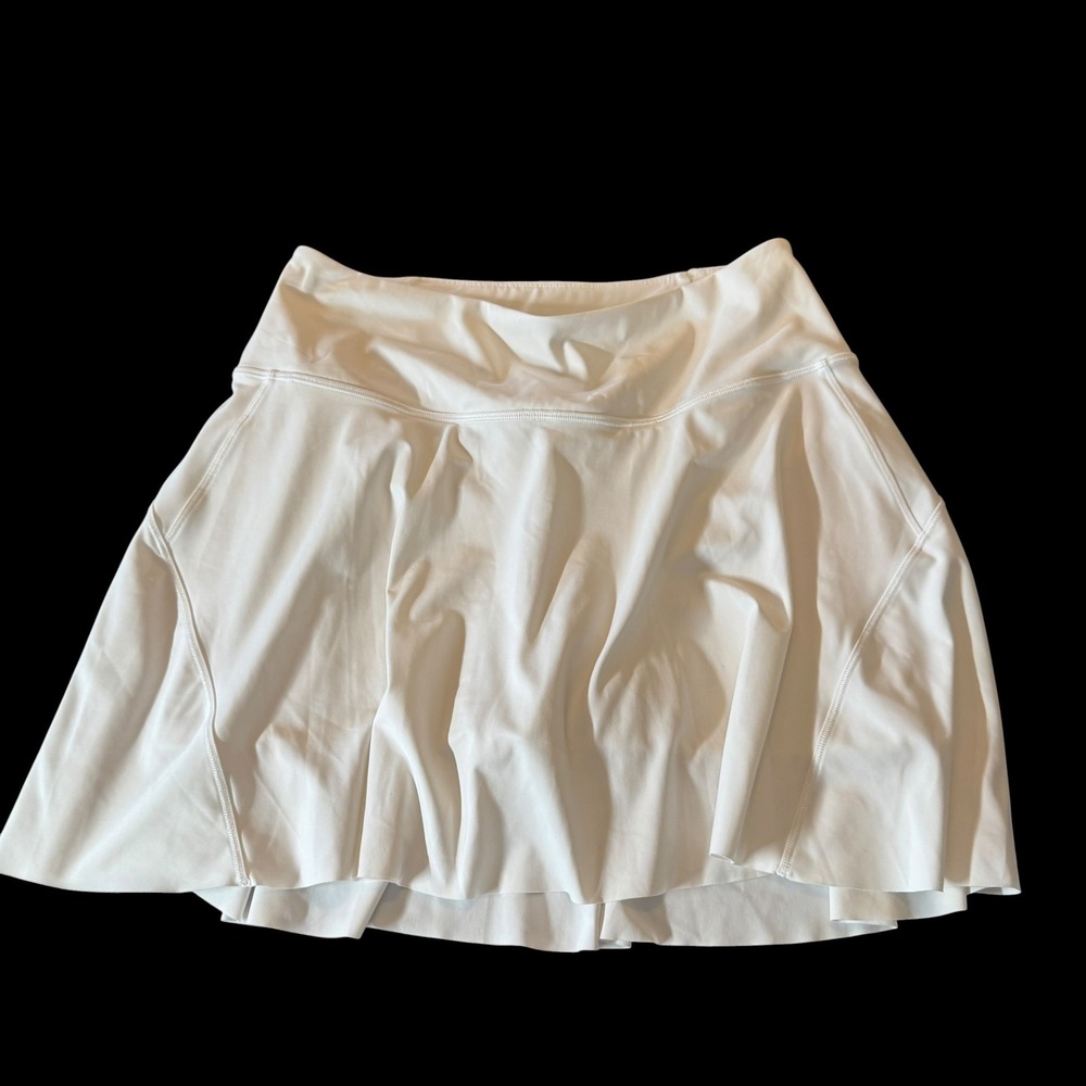 Athleta Womens Ace Tennis 15.5" Skort Medium White Active Athletic Tenniscore